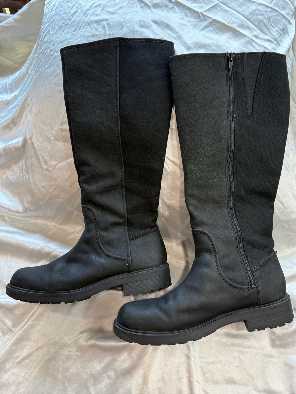 Clarks Black Leather Tall & Stretch Boots